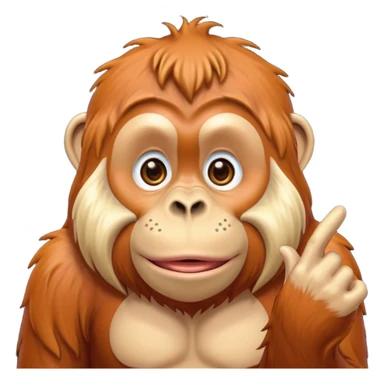 orangutang blowing kiss sticker
