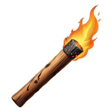 wood fire stick  sticker