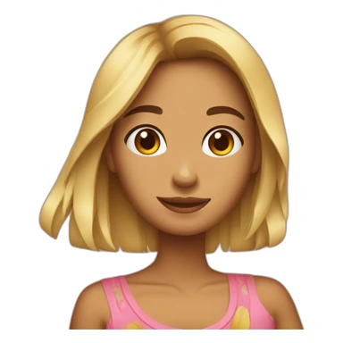 Chica joven hawaiana  sticker