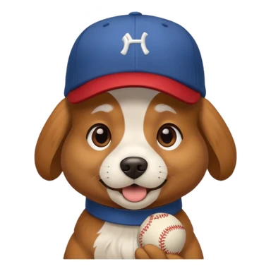 baseball hat dog sticker