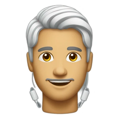 A male brazilian designer with earplugs sticker