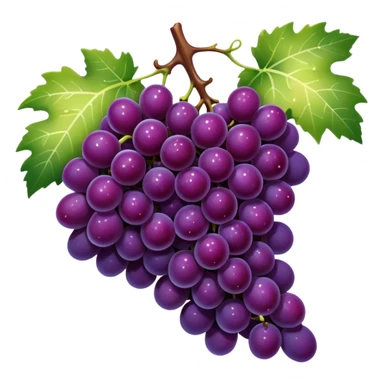 deep purple grapes, lush and dewy, softly glowing with sparkles, luxurious, high-end wine sticker
