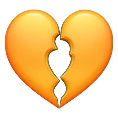 Twin hearts in pastel orange and yellow sticker
