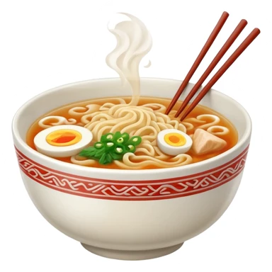 ramen bowl with two chopsticks sticker