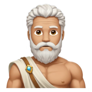 An emoji of the Greek god Zeus sticker