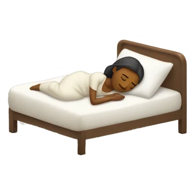 Woman sleeping in a bed sticker