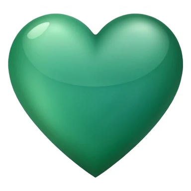 light dark green heart emoji with sharp edges  sticker