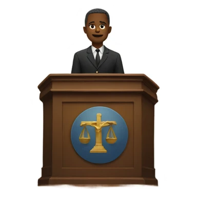 Standing behind pulpit sticker