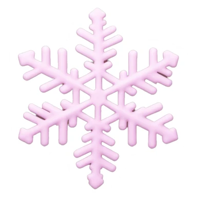 light pink snowflake sticker
