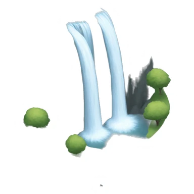 waterfall in the middle of the street sticker