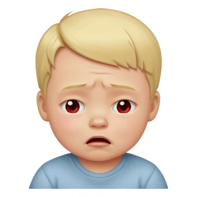 blond baby boy crying sticker