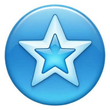 "Create a flat,  emoji featuring a badge or star-like shape with soft, rounded edges. The badge should be split vertically into two gradient shades of blue, bdeeper blue. In the center, place a bold, black checkmark symbol.and clearly recognizable as a verification or approved status icon." sticker