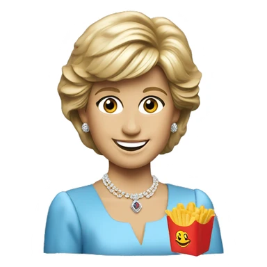 Princess Diana with happy meal sticker