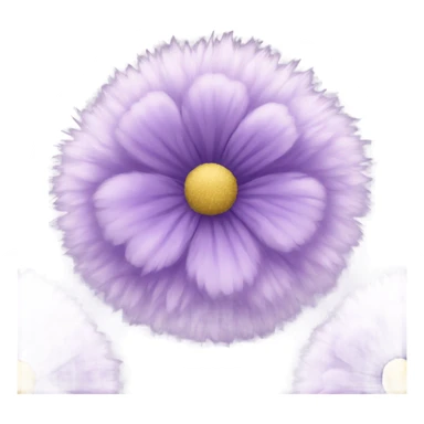Light purple fluffy flower  sticker