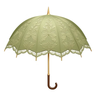 Pale olive lace umbrella sticker