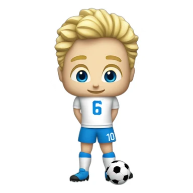 Un joueur de foot blond avec le numéro 7 sticker