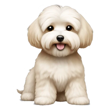 champagne Brown bichon havanese sticker