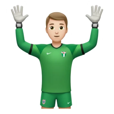 soccer goalkeeper standing arms out wide sticker