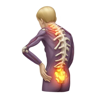 backpain anatomy sticker