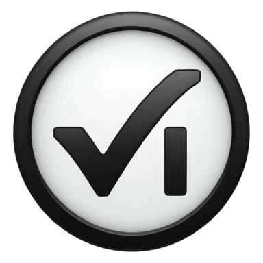 White circle with a black check mark on ir sticker