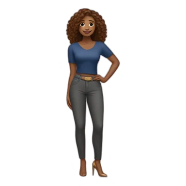 Illustrate a confidence with a woman's hand gracefully placed on her hip, radiating empowerment and style. sticker