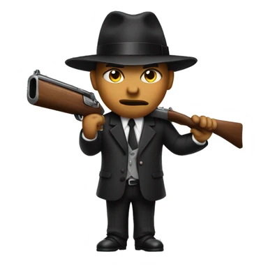 mafia member with shotgun sticker