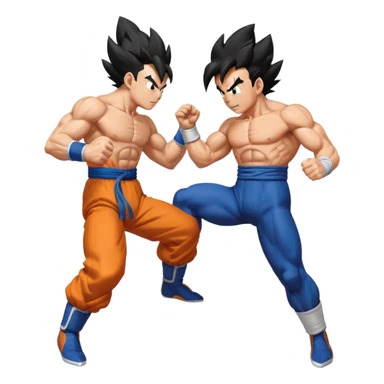 Goku punch Vegeta  sticker