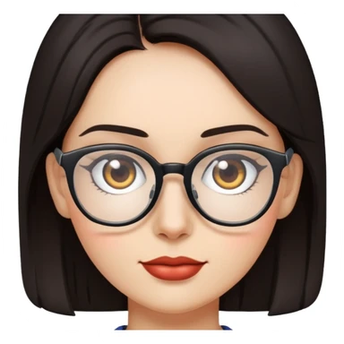 woman with glasses and dark hair sticker