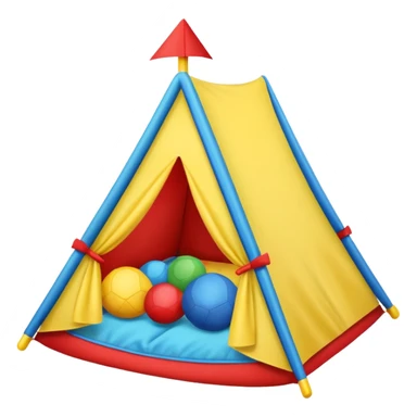kids tent filled with toys sticker