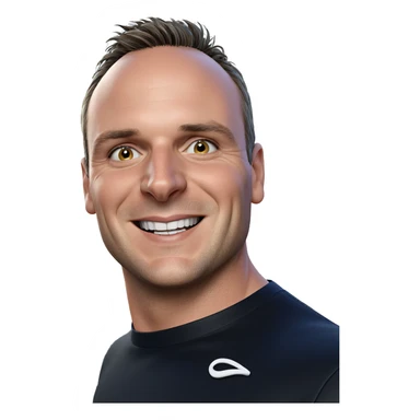 smiling portrait of a man sticker