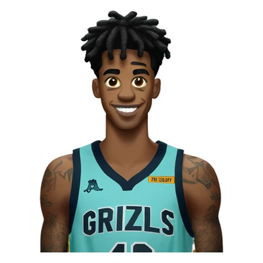 ja morant witha grizzlies jersey sticker