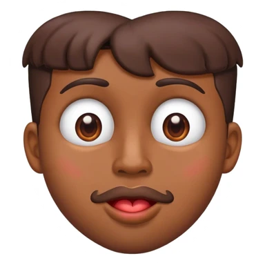 Hairy man drooling with heart eyes sticker