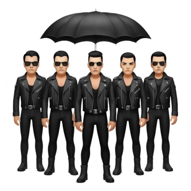 Whole rammstein band standing as a group sticker