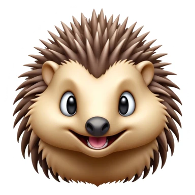 Cinematic Comical Echidna Portrait Emoji, Head tilted dramatically with an exaggeratedly amused expression, featuring a quirky, spiky fur with a scrunched-up face and wide, expressive eyes full of playful disbelief, Simplified yet hilariously expressive features, highly detailed, glowing with a slightly sassy glow, high shine, dramatic yet playful, stylized with an air of cheeky mischief, bright and endearing, soft glowing outline, capturing the essence of a spirited and over‐the‐top echidna, so meme‐worthy it feels like it could prick its way into internet fame instantly! sticker