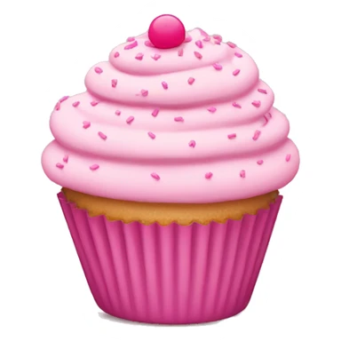 light pink cupcake with pink sprinkles  sticker