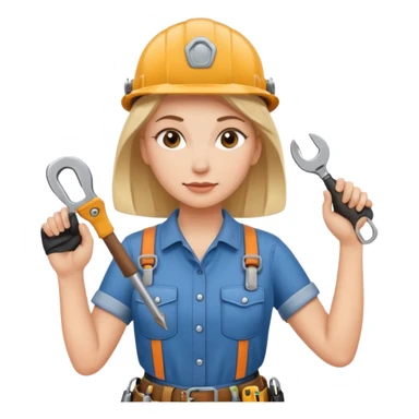 woman locksmith sticker