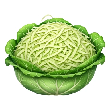 a big pile of grated cabbage without leaves sticker