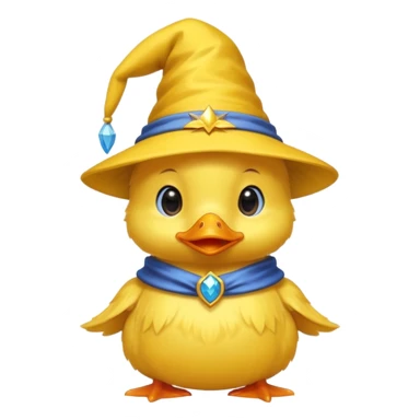 baby duck with wizard hat
 sticker