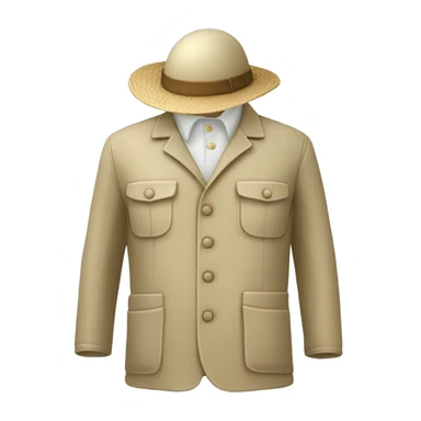 gardener pith helmet beige jacket sticker