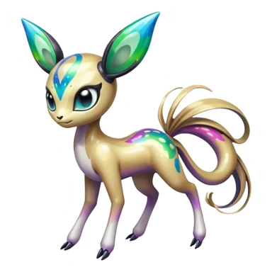 Colorful Shiny Edgy Cool Badass Painted Splashed Exotic Meloetta-Palkia-Venom-Fakémon-creature-hybrid sticker