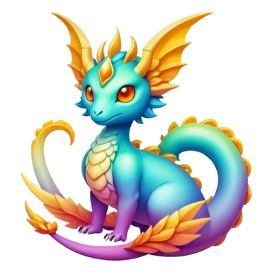 Epic divine legendary complex detailed gradients aesthetic-scenery-Fakémon-creature sticker