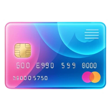 Neon cyber credit card sticker