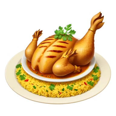 Karachi chicken Biryani emoji with leg piece  sticker