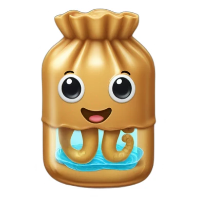 Peanut butter cute jellyfish money bag sticker