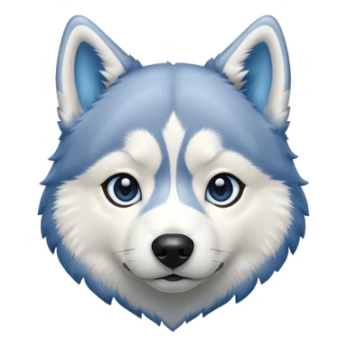 Husky with grey and white fur, with a hint of blue  sticker