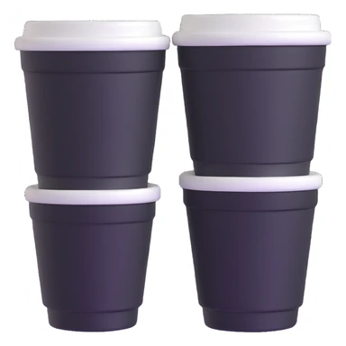 one styrofoam cup stacked inside another styrofoam cup sticker