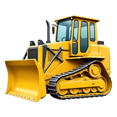 Design a bulldozer truck with a large front blade sticker