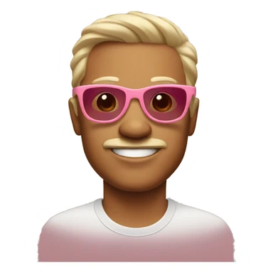 cool dude in rose-colored glasses sticker