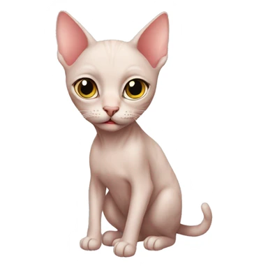 Hairless cat texting mommy sticker
