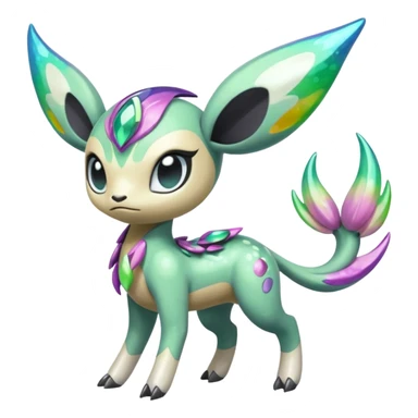 Colorful Shiny Edgy Cool Badass Painted Splashed Exotic Meloetta-Palkia-Virizion-Stitch-Fakémon-creature-hybrid sticker